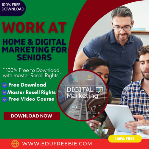 100% Free to download video course with master resell rights “WORK AT HOME & DIGITAL MARKETING FOR SENIORS VIDEO UPGRADE” is best for people who want to become a millionaire fast