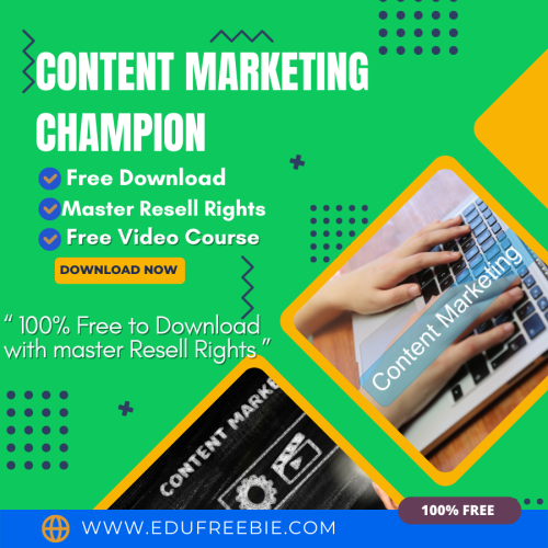 100% free video course “Content Marketing Champion” will help you to  become a millionaire in easy steps. Guaranteed money-making tips with work from home