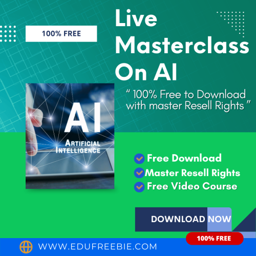 100% free amazing video course “Live Masterclass On AI”. You will learn the process of becoming a millionaire from this 100% free video course.