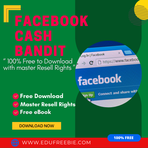 100% FREE “Facebook Cash Bandit” is a video course that will teach you why you should be marketing your business through Facebook. This course IS with resell rights and it is free for downloading