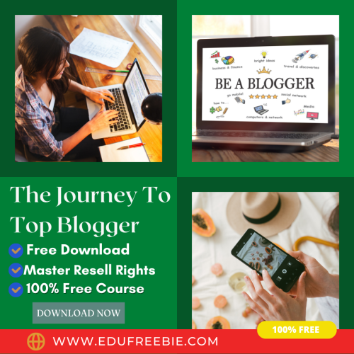 100% Free to download video training course with master resell rights “The Journey To Top Blogger” is going to give you an easy-to-start business idea and you will turn your passion into profits