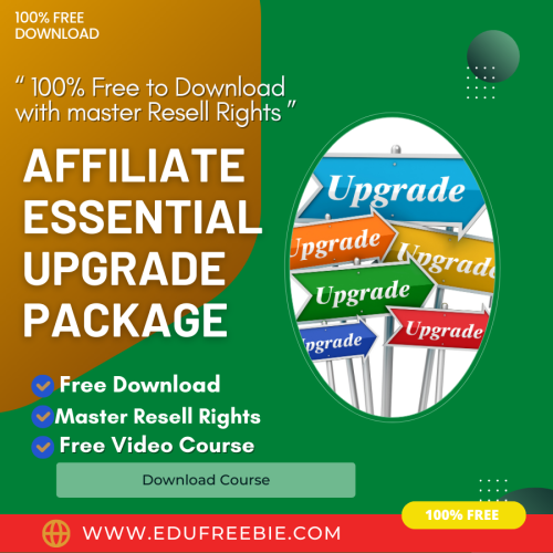 100% Free to Download Video Course “Affiliate essential Upgrade Package” with Master Resell will provide you with a more comfortable way to earn passive money online and you will build your entrepreneurship