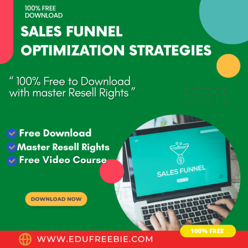 100% Free to Download Video Course “Sales Funnel Optimization Strategies” will  help you to know the secret of quick earning by optimizing your sales  and you will earn passive money