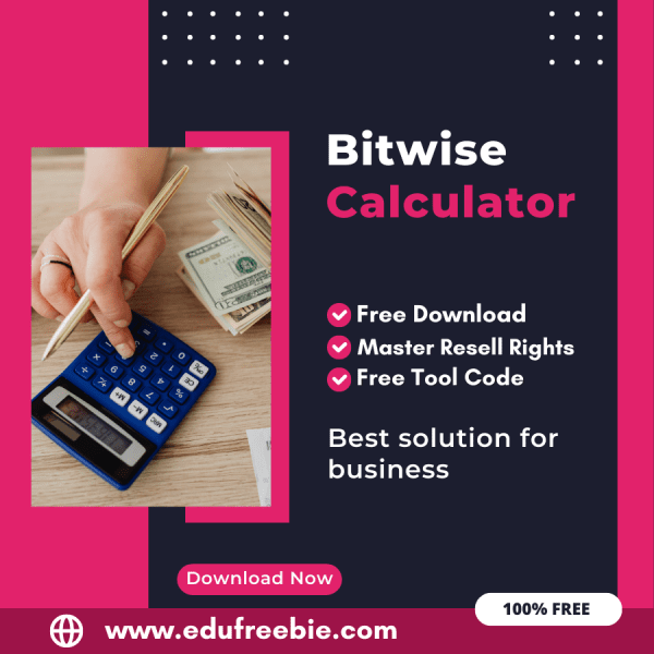 100% Free Bitwise Calculator Tool - EduFreeBie