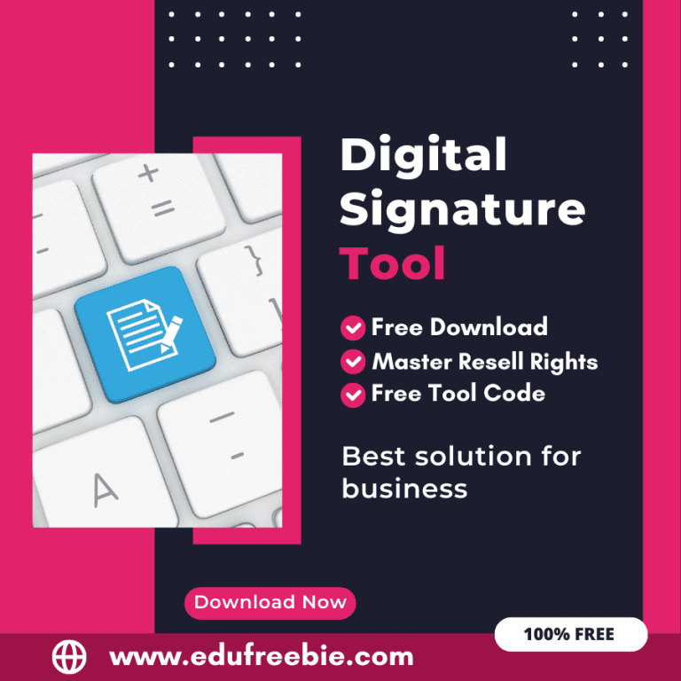 100% Free Digital Signature Tool - EduFreeBie