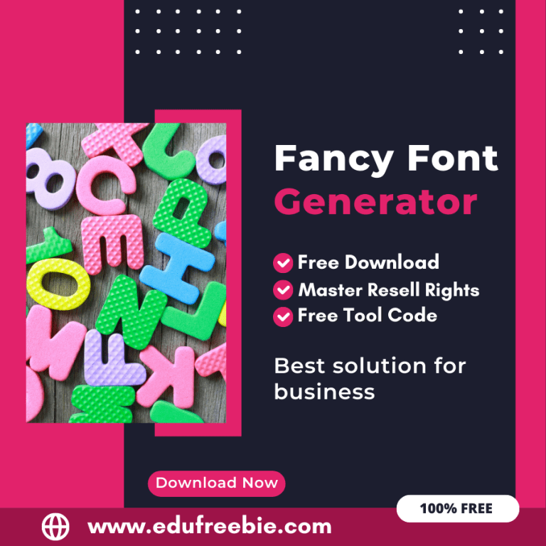 100% Free Fancy Font Generator Tool - EduFreeBie