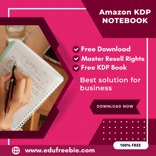 100% Free Note Book with master resell rights. You can sell this notebook on Amazon KDP and earn money online, Start Earning Now