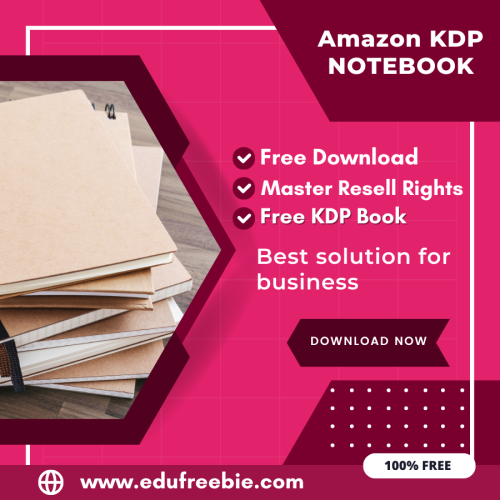 100% Free Note Book with master resell rights. You can sell this notebook on Amazon KDP and earn money online, Start Earning Now and Become Millionaire