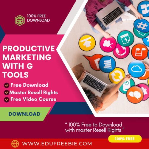 100% Download Free Video Course “Productive Marketing With G Tools” with Master Resell Rights is giving you a curated platform to earn unresistant and endless money