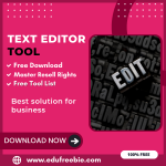 100% free Text editor Tool: Easily Edit Text by using this tool, and Become a millionaire after selling this tool
