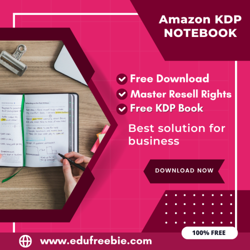 100% Free Note Book with master resell rights. You can sell this notebook on Amazon KDP and earn money online, Start Earning Now