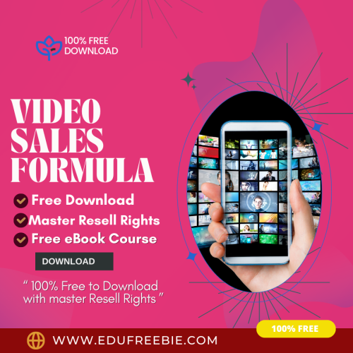 100 % Free to Download ebook to make you a millionaire “Video Sales Formula” with Master Resell Rights. This ebook will teach you to use Instagram to make massive money working from home and you will be rich within a few weeks