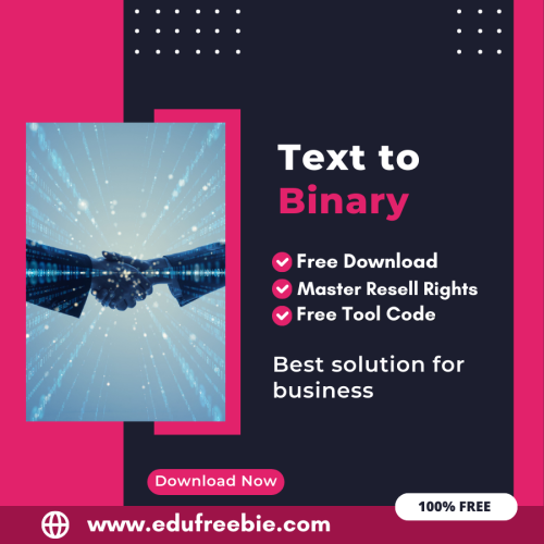 100% Free Text to Binary Converter Tool: Easily Convert Text code to Binary by Using this Tool and become a millionaire after selling this tool