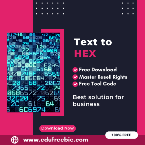 100% Free Text to HEX Converter Tool: Easily Convert Text code to HEX by Using this Tool and become a millionaire after selling this tool