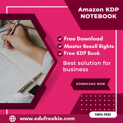 100% Free Note Book with master resell rights. You can sell this notebook on Amazon KDP and earn money online, Start Earning Now