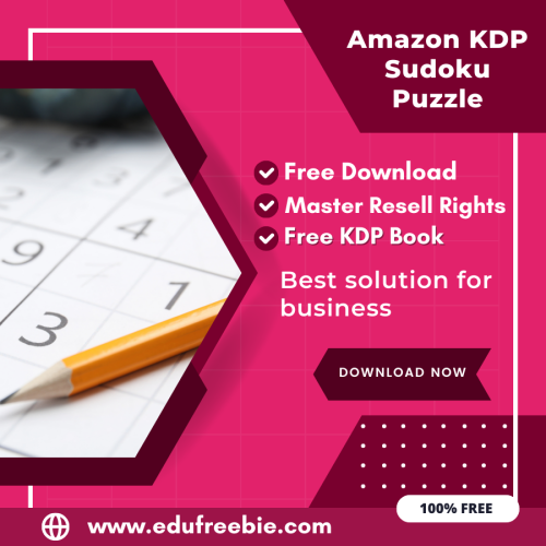 100% Free Sudoku Puzzle Book with Master Resell Rights. You can sell this Puzzle Book on Amazon KDP and Earn 100% Profit from that, Become a millionaire after selling this book