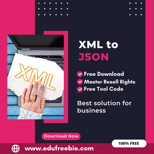 100% Free XML to JSON Converter Tool: Easily Convert XML code to JSON by Using this Tool and become a millionaire after selling this tool