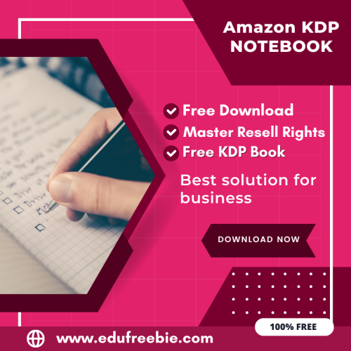 100% Free Note Book with master resell rights. You can sell this notebook on Amazon KDP and earn money online, Start Earning Now