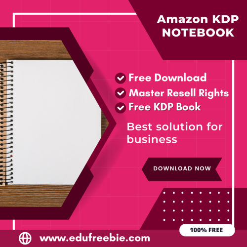 100% Free Note Book with master resell rights. You can sell this notebook on Amazon KDP and earn money online, Start Earning Now