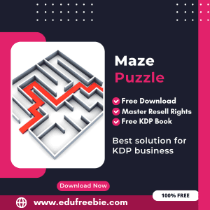 Read more about the article 100% Free to Download Maze Puzzle Book With Master Resell Rights, Earn Money By Selling this on Amazon KDP Portal