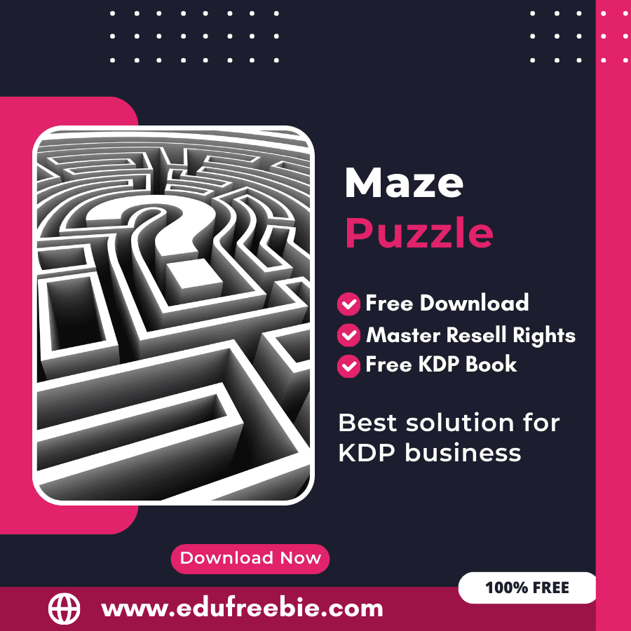 You are currently viewing 100% Free Maze Puzzle Book with Master Resell Rights Learn How to Sell Maze Puzzles and Earn Money