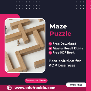 Read more about the article 100% Free to Download Maze Puzzle Book With Master Resell Rights, Earn Money By Selling this on Amazon KDP Portal