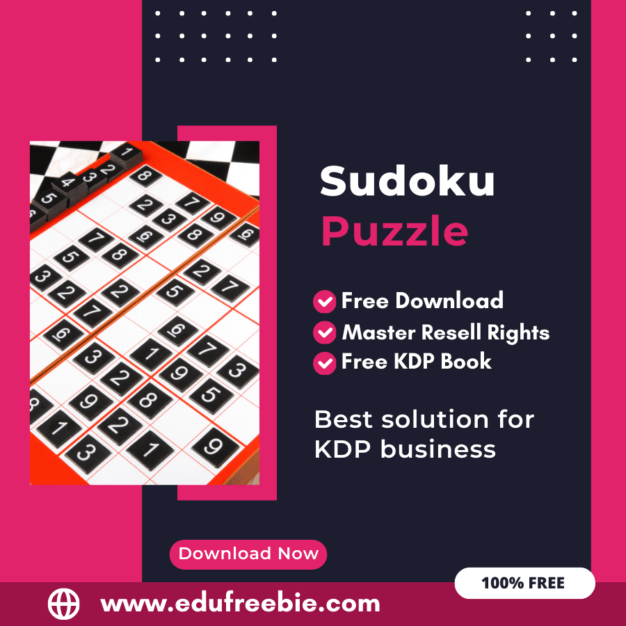 You are currently viewing Profit from Amazon KDP: A Beginner’s Guide to Publishing a Sudoku Puzzle Book with 100% Free to Download With Master Resell Rights