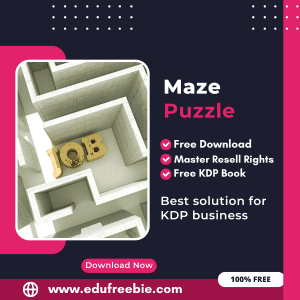 Read more about the article 100% Free to Download Maze Puzzle Book With Master Resell Rights, Earn Money By Selling this on Amazon KDP Portal