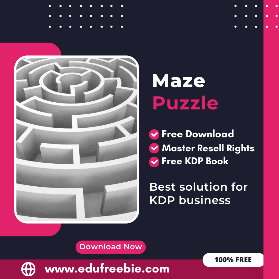 You are currently viewing 100% Free Maze Puzzle Book with Master Resell Rights Learn How to Sell Maze Puzzles and Earn Money