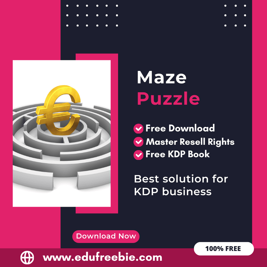 You are currently viewing 100% Free Amazon KDP Maze Puzzle Book: A Step-by-Step Guide to Selling Maze Puzzles with Master Resell Rights and Earn Money Online