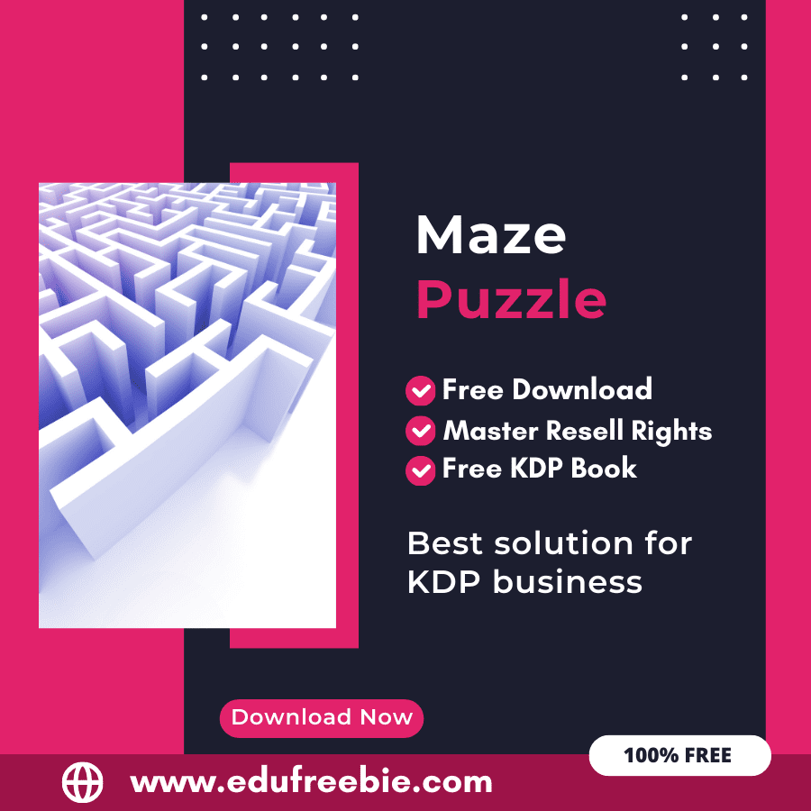 You are currently viewing 100% Free to Download Maze Puzzle Book With Master Resell Rights, Earn Money By Selling this on Amazon KDP Portal