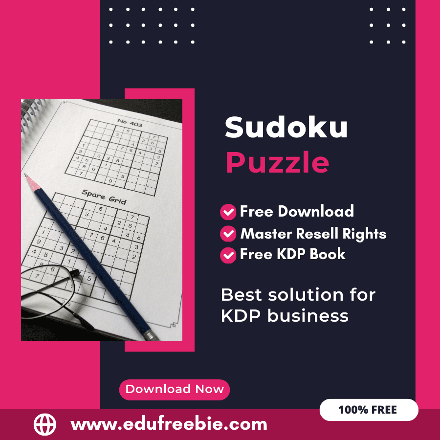 You are currently viewing Make Money with Amazon KDP: A Comprehensive Guide to Publishing a Sudoku Puzzle Book with 100% Free to Download With Master Resell Rights