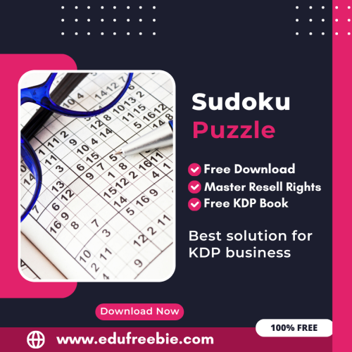 Maximize Your Earnings with Amazon KDP: A Guide to Publishing a Sudoku Puzzle Book with 100% Free to Download With Master Resell Rights