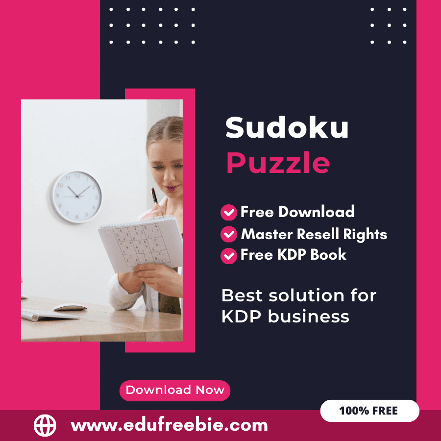 You are currently viewing Maximize Your Earnings with Amazon KDP: A Step-by-Step Guide to Publishing a Sudoku Puzzle Book with 100% Free to Download With Master Resell Rights