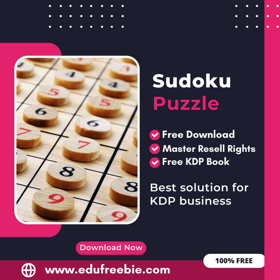 You are currently viewing Maximize Your Earnings with Amazon KDP: A Guide to Publishing a Sudoku Puzzle Book with 100% Free to Download With Master Resell Rights