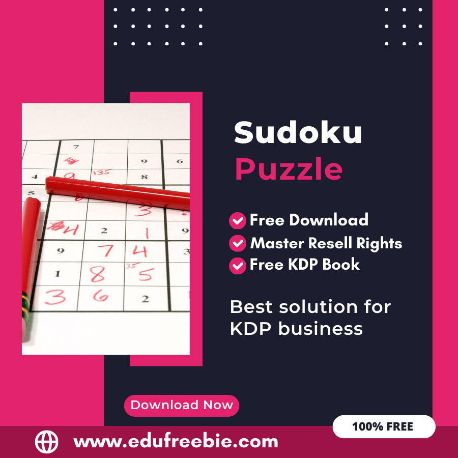 You are currently viewing Earning from Amazon KDP: An Expert’s Guide to Publishing a Sudoku Puzzle Book with 100% Free to Download With Master Resell Rights