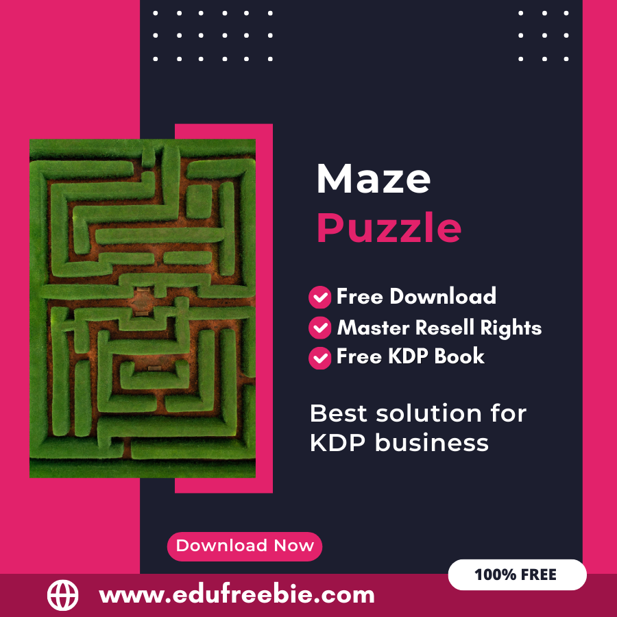 You are currently viewing 100% Free to Download Maze Puzzle Book With Master Resell Rights, Earn Money By Selling this on Amazon KDP Portal