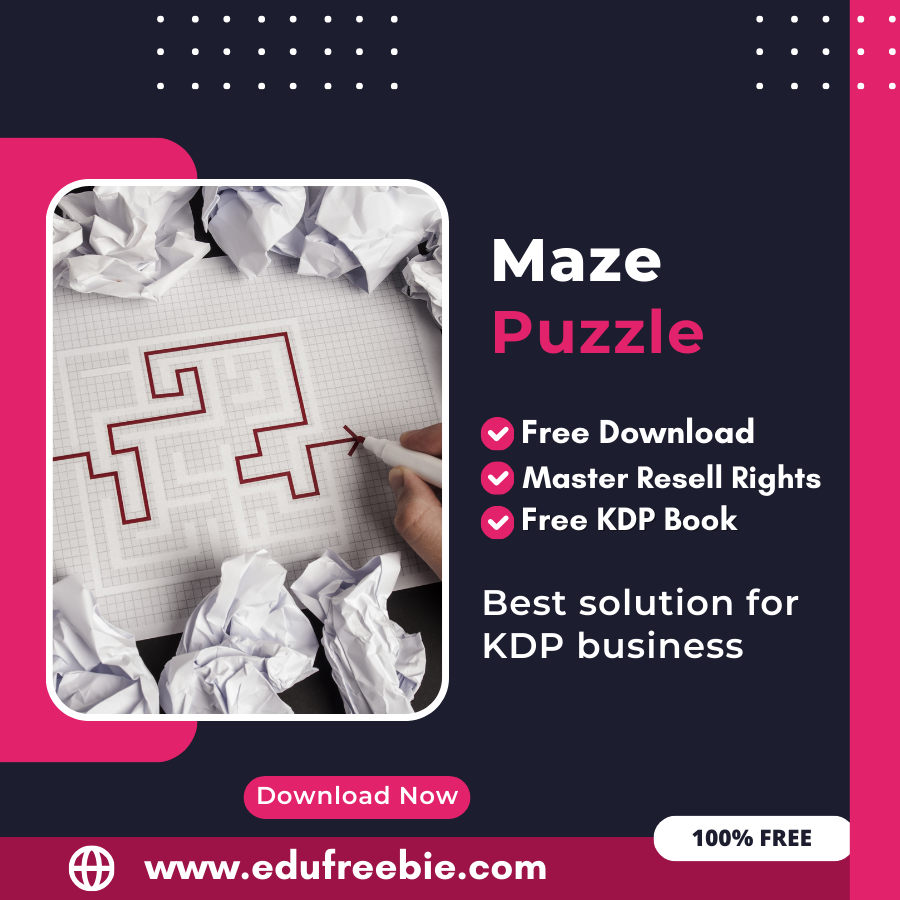 You are currently viewing 100% Free to Download Maze Puzzle Book For Amazon KDP, Download and Sell and Earn Money Online with Master Resell Rights
