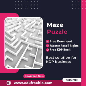 Read more about the article 100% Free to Download Maze Puzzle Book With Master Resell Rights, Earn Money By Selling this on Amazon KDP Portal